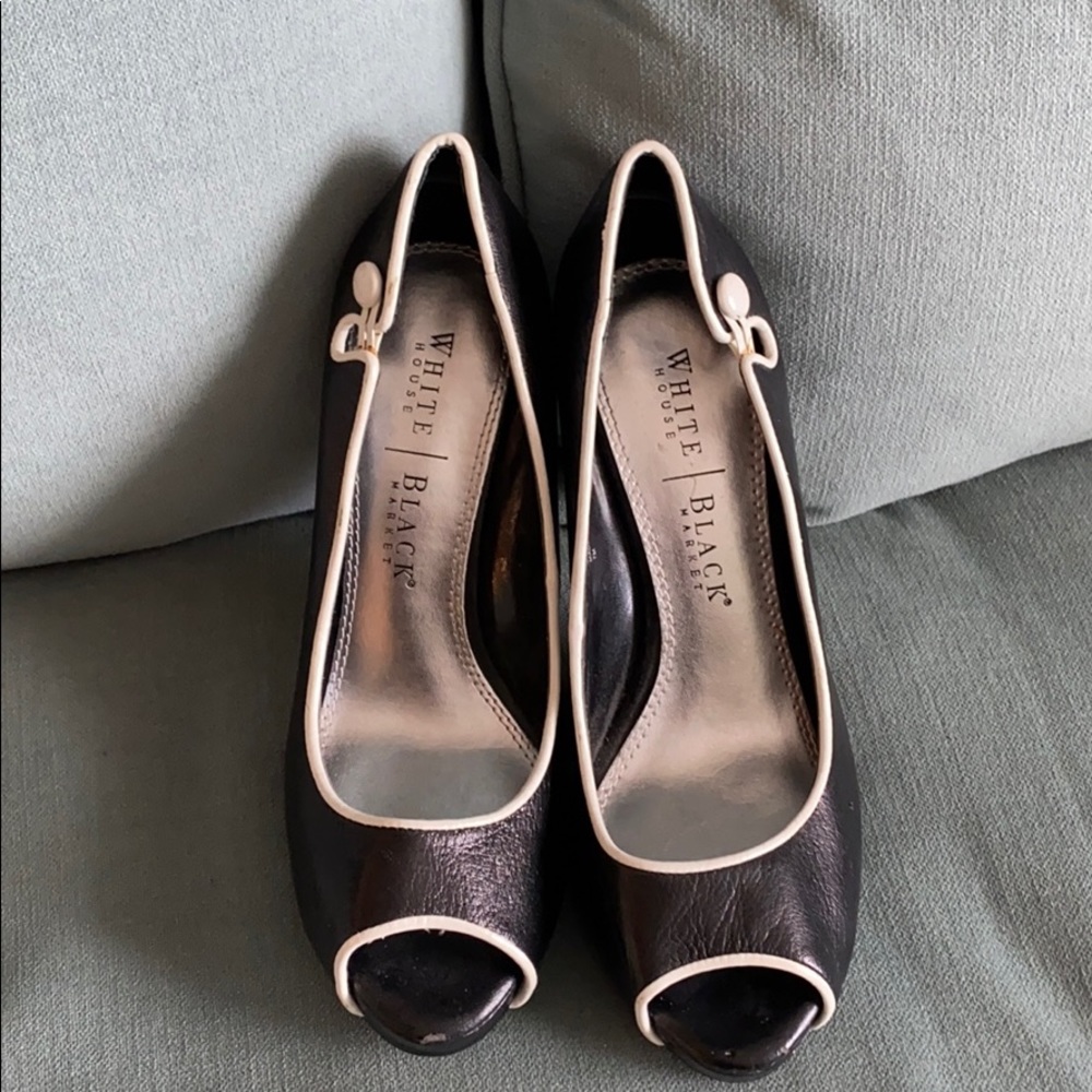 Black and white White House Black Market heels